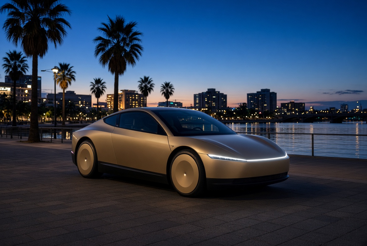 Cab along a Tempe waterfront at dusk